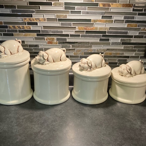 Vintage Pig Canister Set - Picture 5 of 11